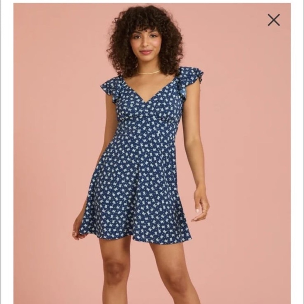 Floral Blue Dress